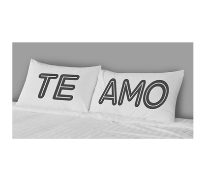 Cute College Bedding - College Pillowcases - Te Amo (Set of 2)