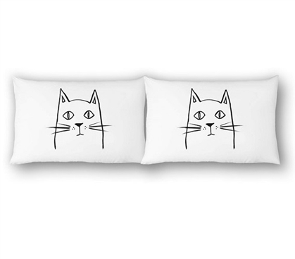 College Pillowcases - Painted Cat (2-Pack)