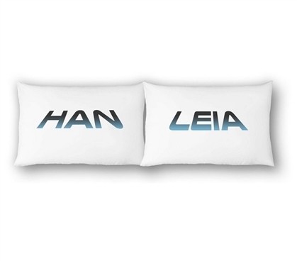 College Pillowcases - Han & Leia (2-Pack) Dorm Essentials Twin XL Bedding Dorm Room Decorations