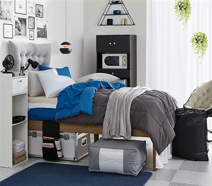 Cheap College Stuff for Freshmen Reversible Dorm Bedding Essentials Masculine Dorm Room Decor