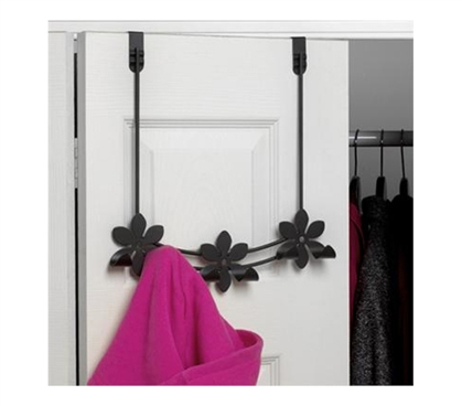 Hang Your Dorm Stuff! - Flower 3 Hook - Over The Door Storage Decor - Looks Cool!