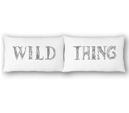 College Pillowcases - Wild Thing (Set of 2) Dorm Bedding Cool Dorm Room Ideas