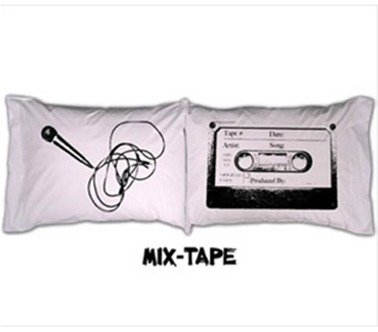 College Pillowcases Mix Tape Dorm bedding accessories
