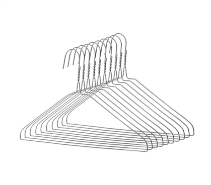 Keep Clothes Off The Floor - Galvanized Steel Hangers - 10 Pack - Keep Closets Organized