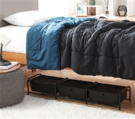 Underbed Drawers with Lid Dorm Room Organization Essentials Space Saving Storage Solutions