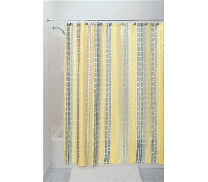 Cool Dorm Decoration - Moxi Shower Curtain Yellow - Looks Great For College Decor