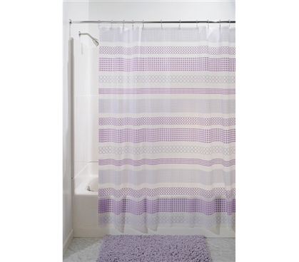 College Dorm Essential - Circlz Shower Curtain Set - Keep Shower Floor Clean