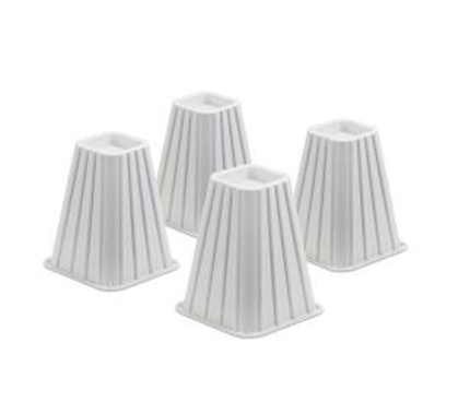 Added Height Bed Risers (7.5") - White Products College Shopping