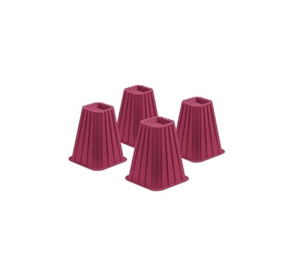 Brings Space To Dorms -  Added Height Bed Risers (7.5") - Raspberry Pink - Cool Color