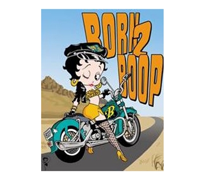 Dorm Shopping - Betty Boop - Born To Boop Tin Sign - Add Fun Dorm Stuff