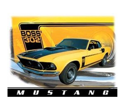 Car Tin Signs For Cheap - Boss Mustang Tin Sign - Great Stuff For College