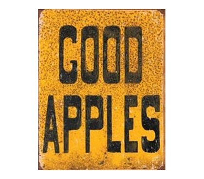 Decorate Your Dorm Room - Good Apples Tin Sign - Dorm Shopping Essentials