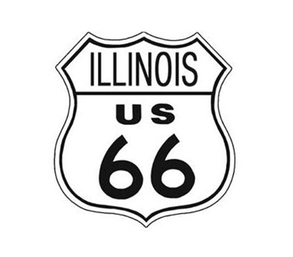 Decorate With Retro Style - Route 66 Illinois Tin Sign - Dorm Room Must Haves