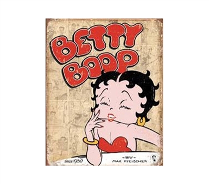 Dorm Room Decorations - Betty Boop Classic Tin Sign - Must Haves For College