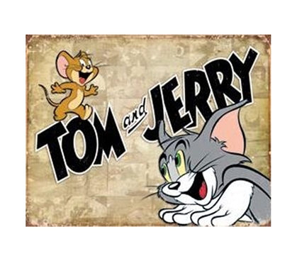 Tin Signs For Dorms - Tom And Jerry Tin Sign - Buy Dorm Products