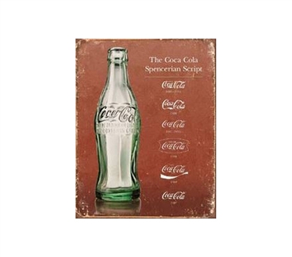 Wall Decor For Dorms - Cola Script Tin Sign - Great Tin Signs For College