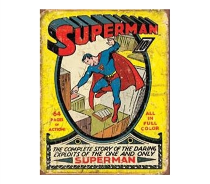 Essentials For Dorm Rooms - Superman Soar Tin Sign - Best Items For College