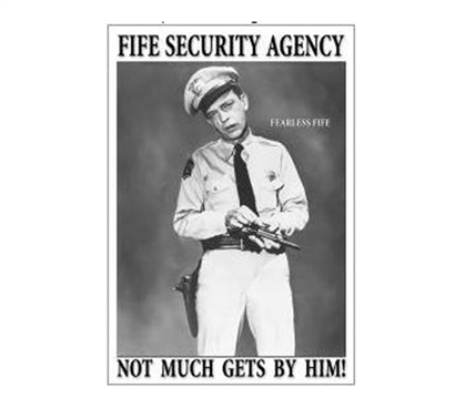 Buy Supplies For Dorms - Fife Security Tin Sign - Shop For College