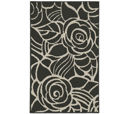 Rhapsody Dorm Rug - Gray and Ivory College Rug Dorm Essentials