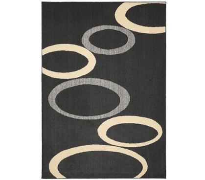 Soho Dorm Rug - Gray and Ivory - 5' x 7'