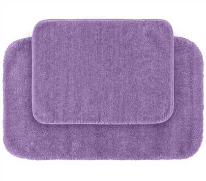 Classic Bath Mat Set - Purple (2 Piece Set) Dorm Necessities College Supplies