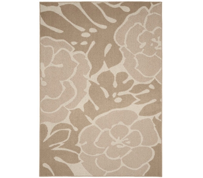 Valencia Dorm Rug - Tan and Ivory - 5' x 7'