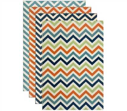 Adds Plenty Of Color - Chevron Spree Dorm Rug - Great Dorm Decoration