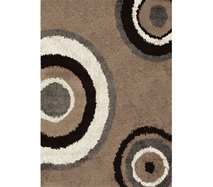 College Rugs Are Dorm Must Haves - Symphony College Rug - Beige Gray - Cover Your Dorm Floor
