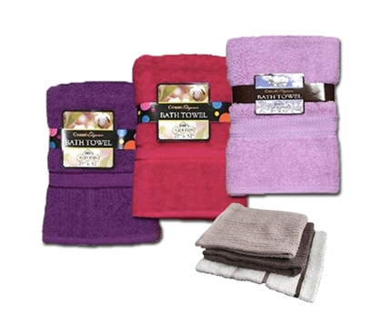 Dry Yourself In College Luxury - Girl's Dorm Shower Towel & 3 Piece Wash Cloth Set