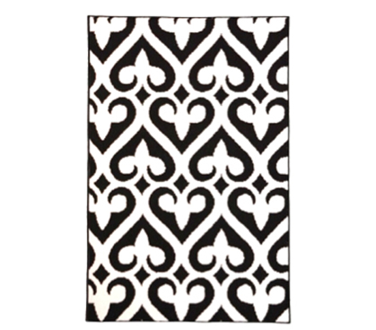 Rugs Add Style To Your Dorm -  Fleur-de-lis Rug - Black and White - A Must-Have Dorm Decor Supply