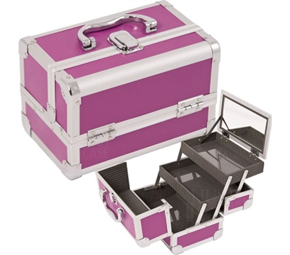 College Girl Cosmetic Case - Purple Case With Mirror - Items For Dorms