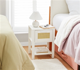 Yak About It - Dorm Room Side Table - White