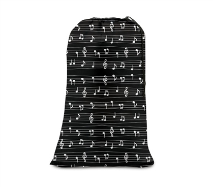The Perfect College Girl Style - Musical Notes Dorm Laundry Bag