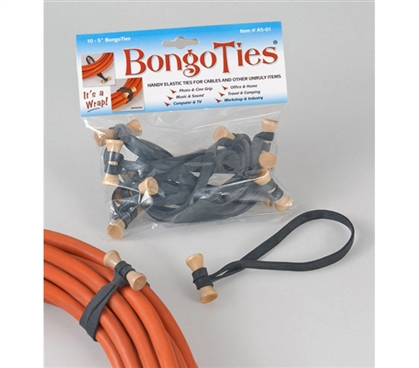 Useful Dorm Supply - Bongo Ties (10 Pack) - Keeps Wires Neat And Untangled