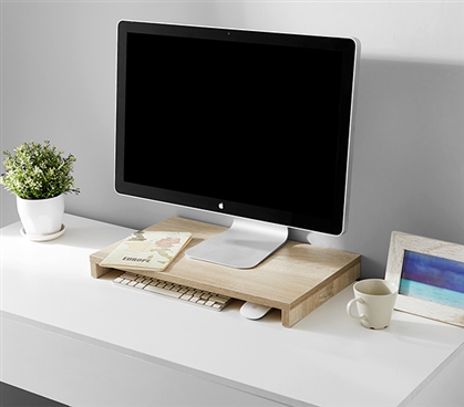 College Supplies Shopping List Desk Stand For Monitor Desk Storage Unit Wood Grain Dorm Furniture