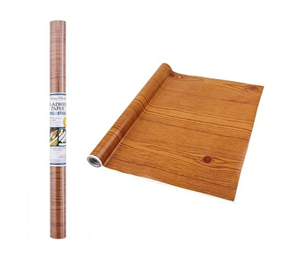 Keep Off Dirt And Dust - Self Adhesive Shelf Liner - Medium Wood - Protect Shelves