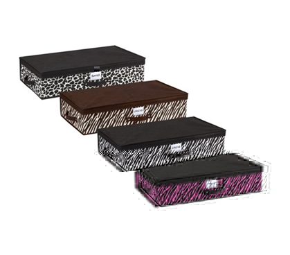 Dorm Room Under bed Storage Box - 4 Animal Prints Available College Space Saver