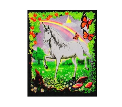 Dorm Room Decor Unicorn Blacklight Reactive Cloth Wall Hanging Dorm Room Decorations