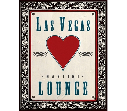 Martini Las Vegas Lounge Dorm Room Poster fun and cool Las Vegas themed dorm room decorating poster for students