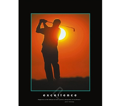 Excellence Inspirational College Dorm Poster college student poster features Excellence for inspiration