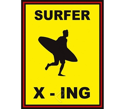 Surfer X-Ing Cool College Dorm Wall Poster colorful surf themed college dorm size poster for college surf fans