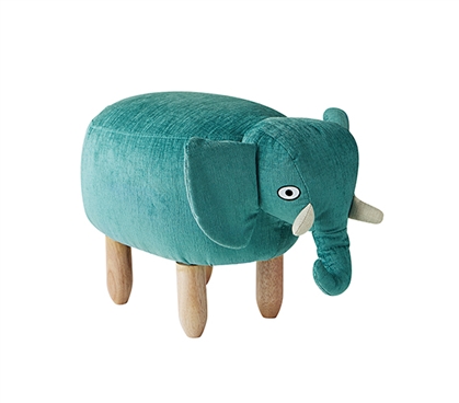 Oliver - Teal Elephant - Dorm Room Seating Stool