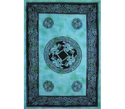 Teal Shimmer Celtic Tapestry