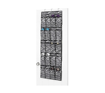 Zebra Over the Door Shoe Organizer - Great If You Have Lots Of Shoes