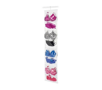 Save Space In Your Dorm - Hanging 16 Pocket Organizer - Great For Bras And Other Clothing