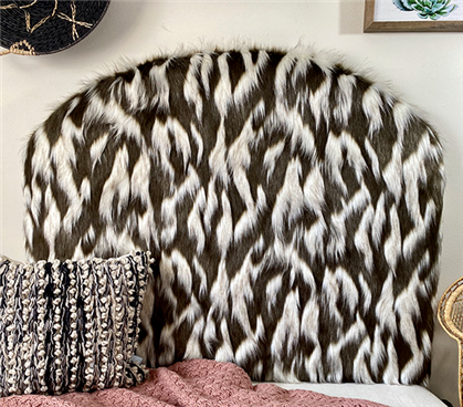 Faux Fur Headboard for Dorm Affordable College Supplies for Freshmen Extra Long Twin Headboard