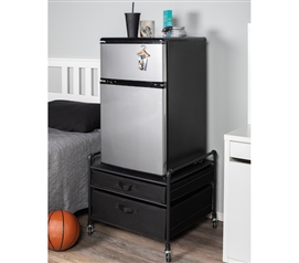 Black Dorm Decor Mini Fridge Stand with Storage College Furniture Ideas Dorm Supplies Shopping List