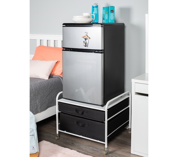 The Fridge Stand Supreme - Drawer Organization - White Frame with Light  Gray Drawers