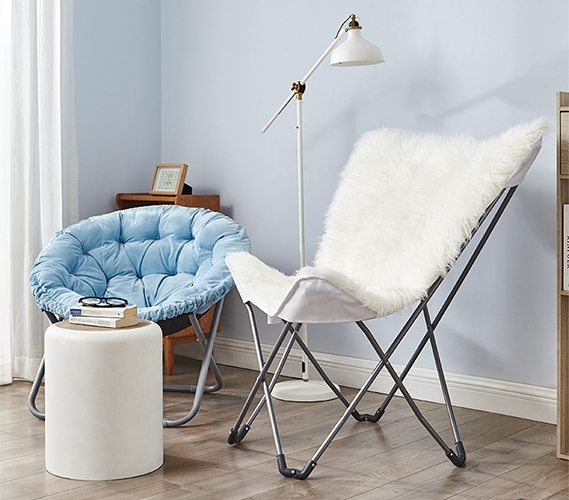 Plush best sale white chair