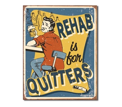 Tin Sign Dorm Room Decor funny rehab vintage illustration print on tin sign for dorm wall decoration